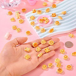 42Pcs 14 Styles Simulated Bread Resin Pendants&nbsp;FIND-TA0008-49