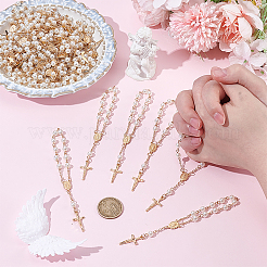 50Pcs Alloy Cross with Jesus Charm Bracelets&nbsp;BJEW-WA0001-03