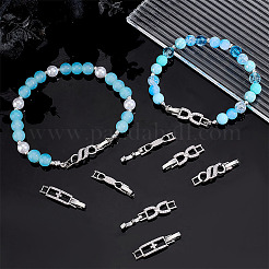8Pcs 4 Styles Bowknot Rack Plating Brass Clear Cubic Zirconia Watch Band Clasps&nbsp;ZIRC-ME0001-04P