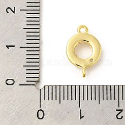 Rack Plating Brass Clear Cubic Zirconia Connector Charms&nbsp;KK-S396-06A
