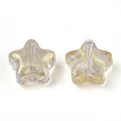Transparent Spray Painted Glass Beads&nbsp;GLAA-N035-01-D01