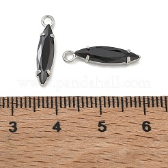 Brass Pave Black Cubic Zirconia Pendants&nbsp;CU-CBAD360-09P-02