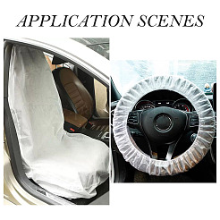 Disposable Non-woven Fabrics Car Seat & Steering Wheel Cover Sets&nbsp;AJEW-TAC0034-14