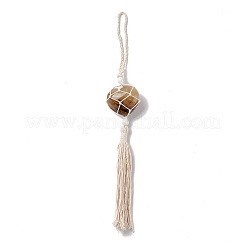 Synthetic Watermelon Stone Glass Pendant Decorations&nbsp;HJEW-E579-01D