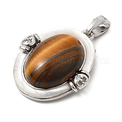 Natural Tiger Eye Pendants&nbsp;KK-G553-15P