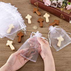 24Pcs Pine Cross Ornaments&nbsp;DJEW-PH0001-64