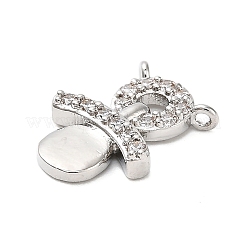 Brass Micro Pave Cubic Zirconia Pendants&nbsp;KK-L229-51P