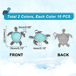 20Pcs 2 Colors Tibetan Style Alloy Pendants&nbsp;FIND-PH0005-96