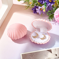 Shell Shaped Velvet Jewelry Storage Boxes&nbsp;VBOX-TADJ0001-02A