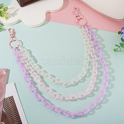 Macaron Color 3-Color Acrylic Cable Chain 3 Layer Chain Belts for Pants&nbsp;HJEW-TAC0118