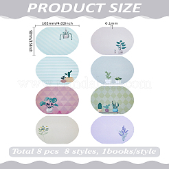 1Set Plant Pattern Paper Sticky Notes&nbsp;AJEW-LP0004-11