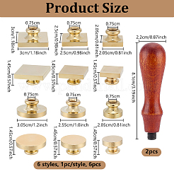 DIY Scrapbook Blank Brass Wax Seal Stamp Heads&nbsp;DIY-OC0015-85