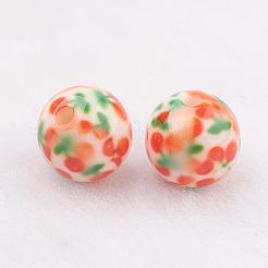 Spray Painted Resin Beads&nbsp;GLAA-F049-A14