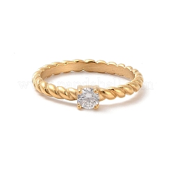 Ion Plating(IP) 304 Stainless Steel Finger Ring&nbsp;RJEW-C071-08G