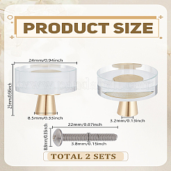 2Pcs Column Glass Drawer Knob Pull Handles&nbsp;FIND-LP0009-76