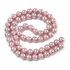 Electroplated Shell Pearl Beads Strands&nbsp;BSHE-G041-6mm-05