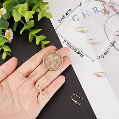 5 Pairs Rack Plating Brass Micro Pave Cubic Zirconia Leaf Earring Hooks&nbsp;KK-BBC0005-19