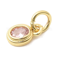 Brass Cubic Zirconia Charms&nbsp;KK-G554-02A-03