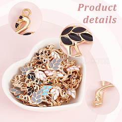 50Pcs 5 Style Alloy Enamel Pendants&nbsp;ENAM-PH0002-24