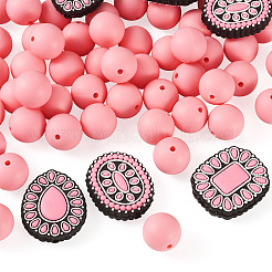 56Pcs 4 Styles Silicone Beads&nbsp;FIND-TA0010-75B