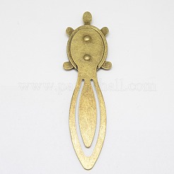 Tibetan Style Tortoise Bookmark Cabochon Settings&nbsp;X-TIBE-S156-AB-NR