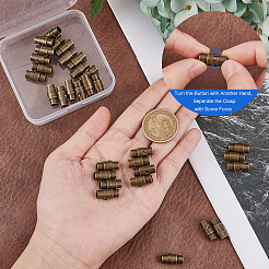 32Sets Brass Locking Tube Magnetic Clasps&nbsp;KK-SC0001-99