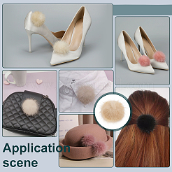 Mink Hair Shoe Buckle Clips&nbsp;FIND-WH0148-466A