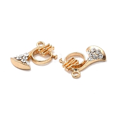 Rack Plating Alloy Rhinestone Pendants&nbsp;ALRI-M006-08G