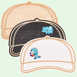 3Pcs 3 Colors MDF Hat Templates&nbsp;DIY-CN0003-35