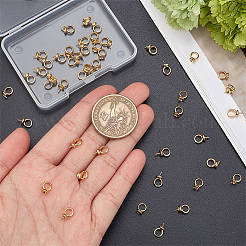 50Pcs Brass Screw Eye Peg Bails Charms&nbsp;KK-BBC0003-45