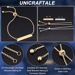 DIY Rectangle Link Slider Bracelet Making Kit&nbsp;STAS-UN0039-29