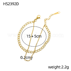 304 Stainless Steel Double Layer Chain Bracelets&nbsp;BJEW-A26-03-24