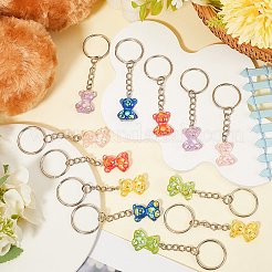 12Pcs 6 Colors Resin Keychain&nbsp;KEYC-CP00011