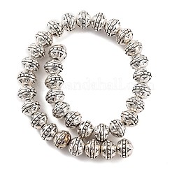 Tibetan Style Round Alloy Bead Strands&nbsp;TIBEB-O007-19-NR