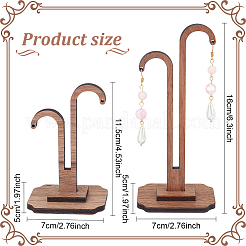 2 Sets 2 Styles Wood Jewelry Display Stand&nbsp;EDIS-AN0001-01