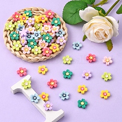 70Pcs 7 Colors Opaque Resin Cabochons&nbsp;CRES-CJ0001-52