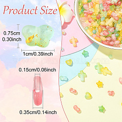 Gradient Color Transparent Acrylic Beads&nbsp;OACR-YW0004-61B