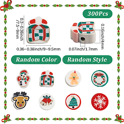 300Pcs Handmade Polymer Clay Beads&nbsp;CLAY-SP0001-15