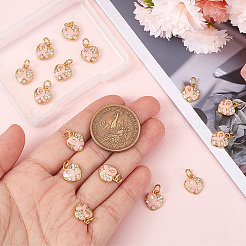 15Pcs Brass Micro Pave Clear Cubic Zirconia Pendants&nbsp;KK-BBC0004-72