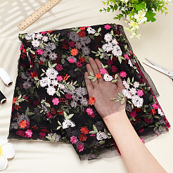 Polyester Flower Embroidered Lace Fabric&nbsp;OCOR-BC0005-52B
