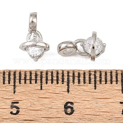Brass Micro Pave Cubic Zirconia Pendants&nbsp;KK-G544-46P
