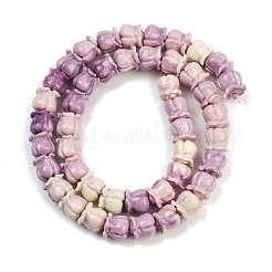Synthetic Coral Dyed Carved Beads Strands&nbsp;SHEL-D001-A01