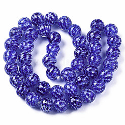 Transparent Handmade Lampwork Beads Strands&nbsp;LAMP-T007-21B