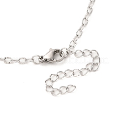 Adjustable 304 Stainless Steel Textured Cable Chains Slider Necklaces Making&nbsp;AJEW-JB01396