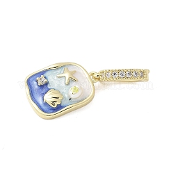 Brass Enamel Pendants&nbsp;KK-F886-01G-03
