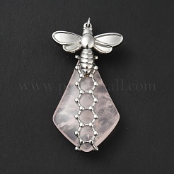 Natural Rose Quartz Pendants&nbsp;G-G870-02P