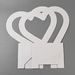 Valentine's Day Heart Shaped Paper Flower Storage Gift Boxes&nbsp;CON-WH0095-82