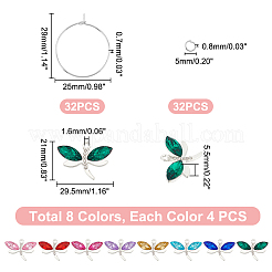 DIY Dragonfly Wine Glass Charms Making Kit&nbsp;DIY-UN0004-68