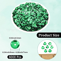 6000Pcs Plastic Paillette Beads&nbsp;PVC-PA0001-01C