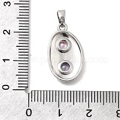 Brass Micro Pave Cubic Zirconia Pendants&nbsp;KK-P336-19P